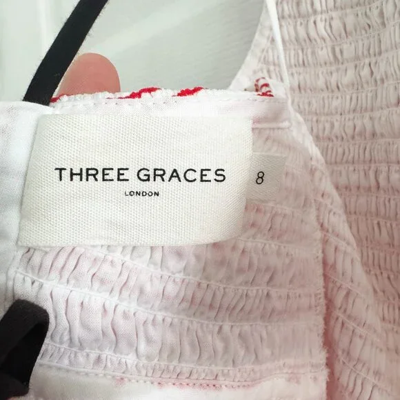 Three Graces "Soleil" Dress in Graduated Stripe, size 4US/8UK - Picture 4 of 9